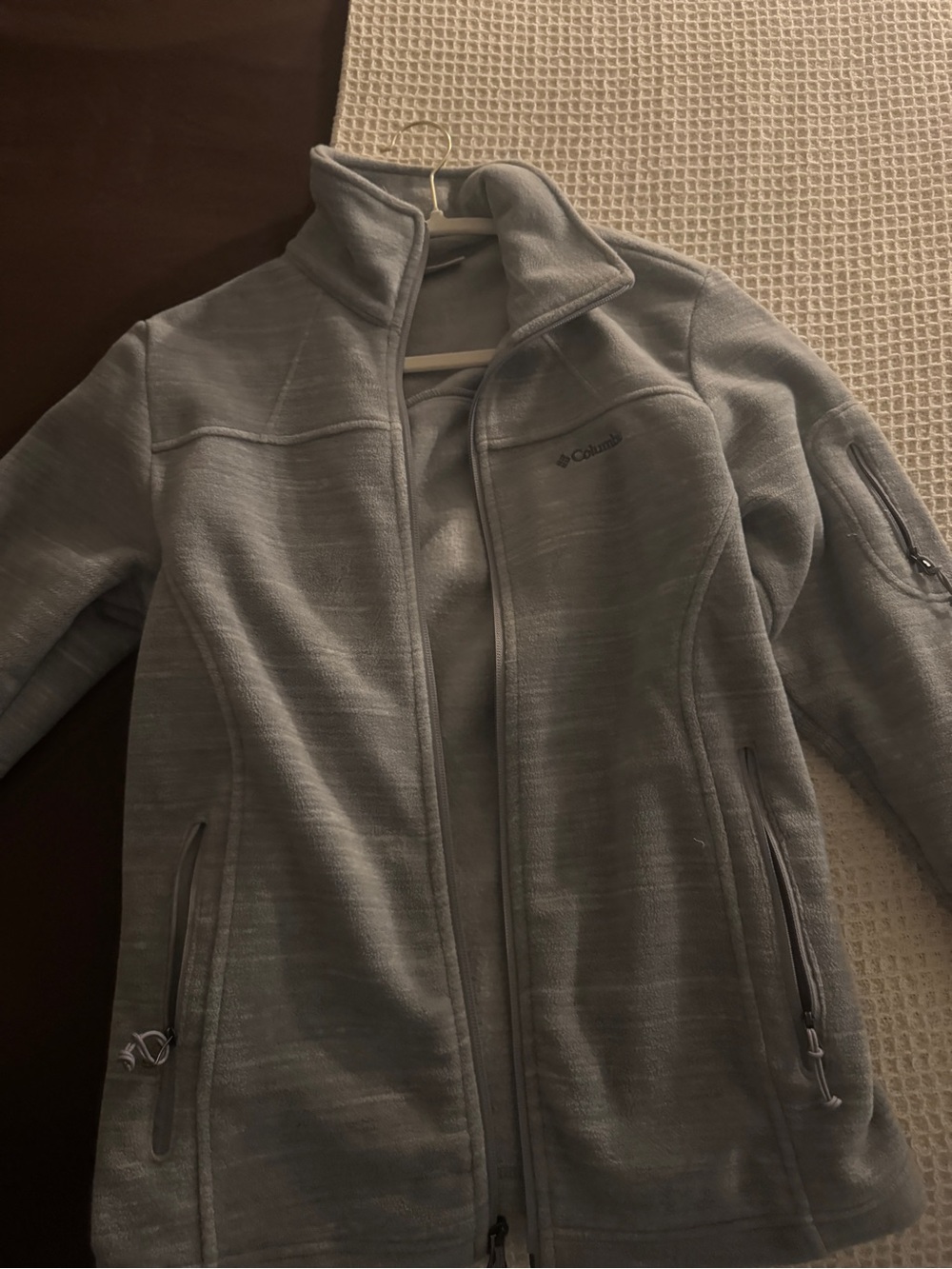 Columbia Women's Heather Gray Full-Zip Fleece Jacket
